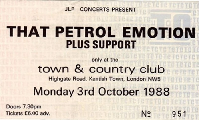 That Petrol Emotion - That Petrol Emotion, Town and Country Club, London, 1988